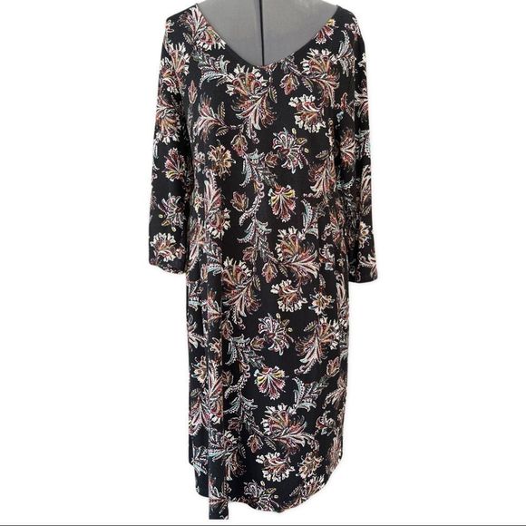 J. Jill Dresses & Skirts - J. Jill Wearever Long Sleeve V Neck Wearever Jersey Dress.  Size: Medium